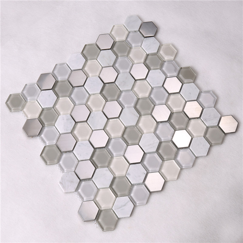 Стъклокерамични плочки от стъклопласт с шестоъгълна форма
