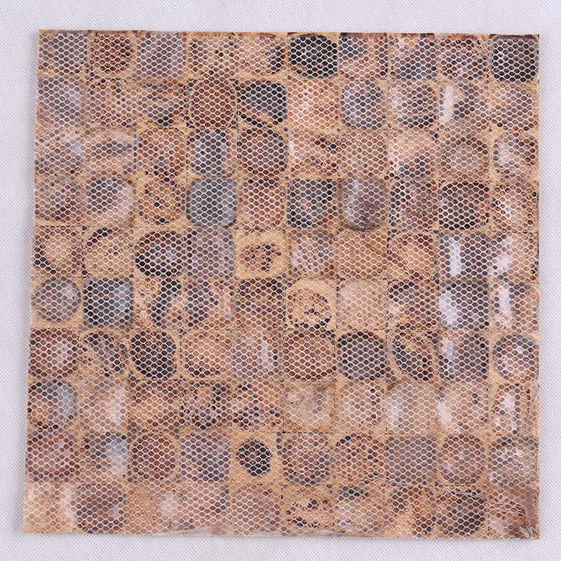 Креативен дизайн Естествен кокосов орех с мозаечна плоча стенни плочки