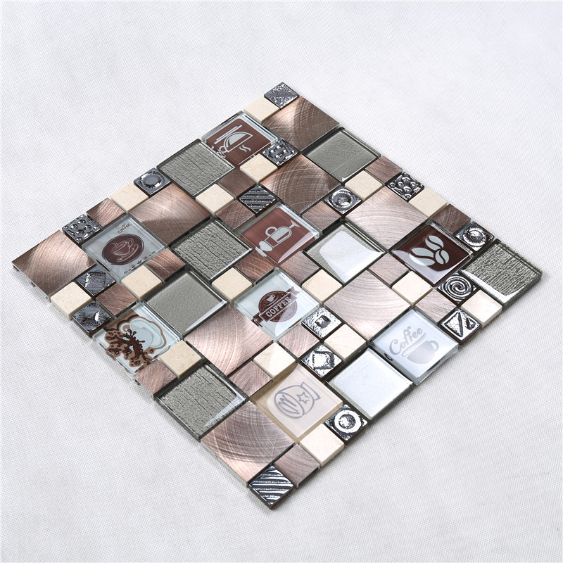 HUV11 Гореща продажба на интериорна декорация Водоустойчива стъклена мозаечна плочка за плочки за декорация на стена