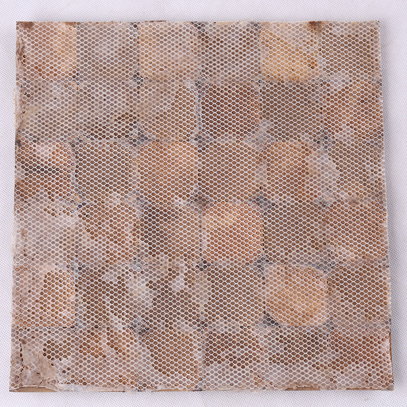 Античен естествен полиран квадратен кокосов орех с мозайка от стена