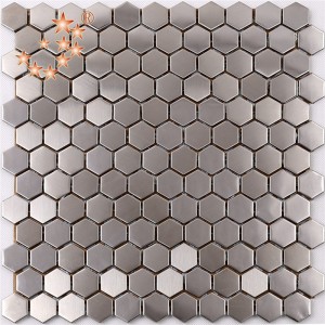 Висококачествена шестоъгълна метална мозайка от шестоъгълна метална мозайка от неръждаема стомана за кухня
